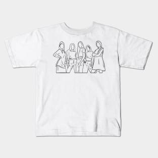 KPOP FANART LINE ART Kids T-Shirt